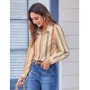 imageZeagoo Button Down Shirts for Women Dressy Floral Printed Long Sleeve Blouse Business Casual Work TopsStripe Multicolor