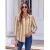 imageZeagoo Button Down Shirts for Women Dressy Floral Printed Long Sleeve Blouse Business Casual Work TopsStripe Multicolor