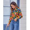 imageZeagoo Button Down Shirts for Women Dressy Floral Printed Long Sleeve Blouse Business Casual Work TopsWf27