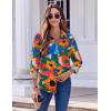imageZeagoo Button Down Shirts for Women Dressy Floral Printed Long Sleeve Blouse Business Casual Work TopsWf27