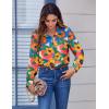 imageZeagoo Button Down Shirts for Women Dressy Floral Printed Long Sleeve Blouse Business Casual Work TopsWf27