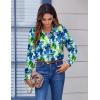 imageZeagoo Button Down Shirts for Women Dressy Floral Printed Long Sleeve Blouse Business Casual Work TopsWf32