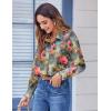 imageZeagoo Button Down Shirts for Women Dressy Floral Printed Long Sleeve Blouse Business Casual Work TopsWf70