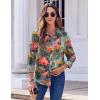 imageZeagoo Button Down Shirts for Women Dressy Floral Printed Long Sleeve Blouse Business Casual Work TopsWf70