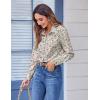 imageZeagoo Button Down Shirts for Women Dressy Floral Printed Long Sleeve Blouse Business Casual Work TopsXh216