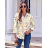 imageZeagoo Button Down Shirts for Women Dressy Floral Printed Long Sleeve Blouse Business Casual Work TopsXh403