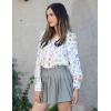 imageZeagoo Button Down Shirts for Women Dressy Floral Printed Long Sleeve Blouse Business Casual Work TopsXh403