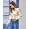 imageZeagoo Button Down Shirts for Women Dressy Floral Printed Long Sleeve Blouse Business Casual Work TopsXh403