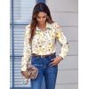 imageZeagoo Button Down Shirts for Women Dressy Floral Printed Long Sleeve Blouse Business Casual Work TopsXh403