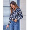 imageZeagoo Button Down Shirts for Women Dressy Floral Printed Long Sleeve Blouse Business Casual Work TopsZw38