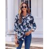 imageZeagoo Button Down Shirts for Women Dressy Floral Printed Long Sleeve Blouse Business Casual Work TopsZw38