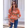 imageZeagoo Button Down Shirts for Women Dressy Floral Printed Long Sleeve Blouse Business Casual Work TopsZw45