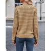 imageZeagoo Womens 2025 Cardigan Sweaters Button Down Crew Neck Open Front Long Sleeve Knit Cropped JacketsAkhaki