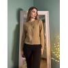 imageZeagoo Womens 2025 Cardigan Sweaters Button Down Crew Neck Open Front Long Sleeve Knit Cropped JacketsAkhaki