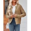 imageZeagoo Womens 2025 Cardigan Sweaters Button Down Crew Neck Open Front Long Sleeve Knit Cropped JacketsAkhaki