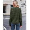 imageZeagoo Womens 2025 Cardigan Sweaters Button Down Crew Neck Open Front Long Sleeve Knit Cropped JacketsArmy Green