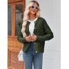 imageZeagoo Womens 2025 Cardigan Sweaters Button Down Crew Neck Open Front Long Sleeve Knit Cropped JacketsArmy Green