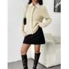 imageZeagoo Womens 2025 Cardigan Sweaters Button Down Crew Neck Open Front Long Sleeve Knit Cropped JacketsBeige