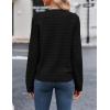 imageZeagoo Womens 2025 Cardigan Sweaters Button Down Crew Neck Open Front Long Sleeve Knit Cropped JacketsBlack