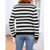 imageZeagoo Womens 2025 Cardigan Sweaters Button Down Crew Neck Open Front Long Sleeve Knit Cropped JacketsBlack White