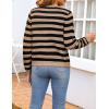 imageZeagoo Womens 2025 Cardigan Sweaters Button Down Crew Neck Open Front Long Sleeve Knit Cropped JacketsBrown Black