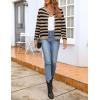 imageZeagoo Womens 2025 Cardigan Sweaters Button Down Crew Neck Open Front Long Sleeve Knit Cropped JacketsBrown Black