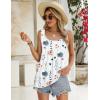 imageZeagoo Womens Summer Tank Tops 2025 Pleated Square Neck Loose Fit Casual Flowy Tunic Sleeveless ShirtsBlue Flower