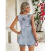 imageZeagoo Womens Summer Tank Tops 2025 Pleated Square Neck Loose Fit Casual Flowy Tunic Sleeveless ShirtsDh62