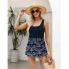 imageZeagoo Womens Summer Tank Tops 2025 Pleated Square Neck Loose Fit Casual Flowy Tunic Sleeveless ShirtsMz791