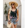imageZeagoo Womens Summer Tank Tops 2025 Pleated Square Neck Loose Fit Casual Flowy Tunic Sleeveless ShirtsSf31