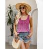 imageZeagoo Womens Summer Tank Tops 2025 Pleated Square Neck Loose Fit Casual Flowy Tunic Sleeveless ShirtsXh370