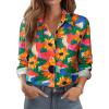 imageZeagoo Button Down Shirts for Women Dressy Floral Printed Long Sleeve Blouse Business Casual Work TopsWf27