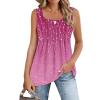 imageZeagoo Womens Summer Tank Tops 2025 Pleated Square Neck Loose Fit Casual Flowy Tunic Sleeveless ShirtsXh370