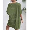imageZeagoo Lightweight Summer Crochet Cardigan for Women Short Sleeve Kimono Boho Oversized Open Front Knitted CardiganArmy Green