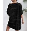 imageZeagoo Lightweight Summer Crochet Cardigan for Women Short Sleeve Kimono Boho Oversized Open Front Knitted CardiganBlack