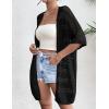 imageZeagoo Lightweight Summer Crochet Cardigan for Women Short Sleeve Kimono Boho Oversized Open Front Knitted CardiganBlack