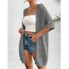 imageZeagoo Lightweight Summer Crochet Cardigan for Women Short Sleeve Kimono Boho Oversized Open Front Knitted CardiganDark Grey