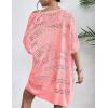 imageZeagoo Lightweight Summer Crochet Cardigan for Women Short Sleeve Kimono Boho Oversized Open Front Knitted CardiganPink