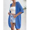 imageZeagoo Lightweight Summer Crochet Cardigan for Women Short Sleeve Kimono Boho Oversized Open Front Knitted CardiganRoyal Blue