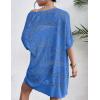imageZeagoo Lightweight Summer Crochet Cardigan for Women Short Sleeve Kimono Boho Oversized Open Front Knitted CardiganRoyal Blue