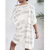 imageZeagoo Lightweight Summer Crochet Cardigan for Women Short Sleeve Kimono Boho Oversized Open Front Knitted CardiganWhite
