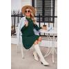 imageZeagoo Womens Long Sleeve Fall Dresses with Pockets 2024 Ribbed Knit Casual Crew Neck Knee Length Sweater Dress0green