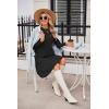 imageZeagoo Womens Long Sleeve Fall Dresses with Pockets 2024 Ribbed Knit Casual Crew Neck Knee Length Sweater DressBlack