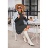 imageZeagoo Womens Long Sleeve Fall Dresses with Pockets 2024 Ribbed Knit Casual Crew Neck Knee Length Sweater DressDark Grey
