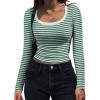Green White Stripe
