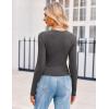 imageZeagoo Long Sleeve Shirts for Women Basic Scoop Neck Crop Tops Casual Slim Fitted Y2k Clothes 2024 Ribbed Knit Thermal TeeBlack grey