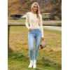 imageZeagoo Long Sleeve Shirts for Women Basic Scoop Neck Crop Tops Casual Slim Fitted Y2k Clothes 2024 Ribbed Knit Thermal TeeBlack off White