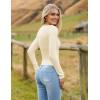 imageZeagoo Long Sleeve Shirts for Women Basic Scoop Neck Crop Tops Casual Slim Fitted Y2k Clothes 2024 Ribbed Knit Thermal TeeBlack off White