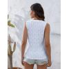 imageZeagoo Womens High Neck Tank Top 2025 Summer Casual Ribbed Knit Slim Fitted Basic Textured Sleeveless ShirtsAfloral Light Blue