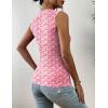 imageZeagoo Womens High Neck Tank Top 2025 Summer Casual Ribbed Knit Slim Fitted Basic Textured Sleeveless ShirtsAfloral Pink